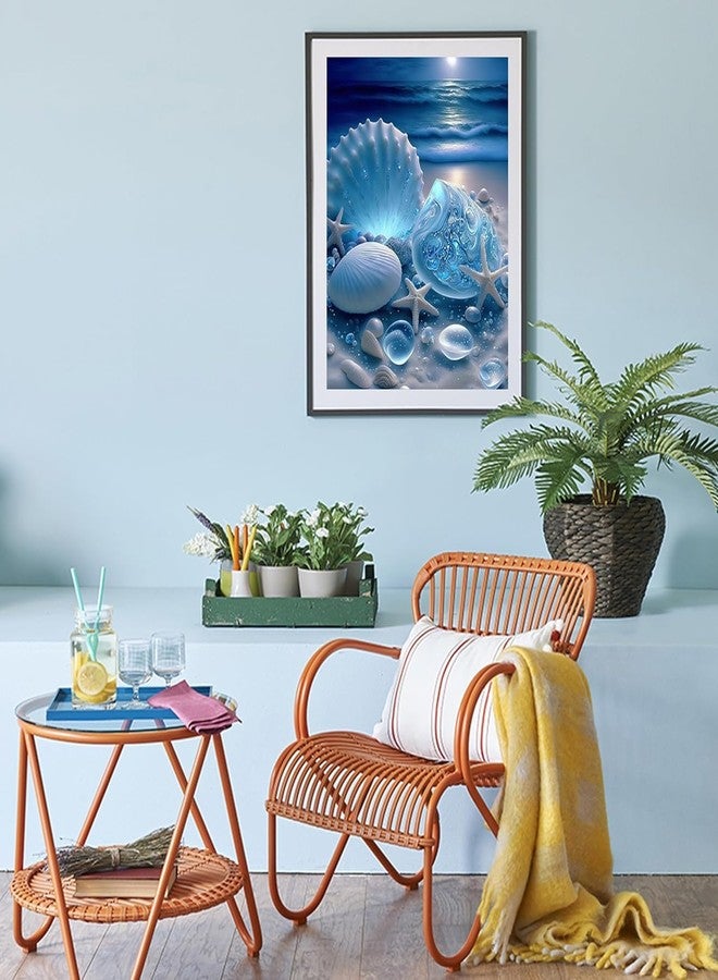 WICHARSH Seashell Diamond Painting Kits for Adults-Beach Diamond Art for Adult,Seashell Gem Painting Crafts Home Wall Decor,DIY 5D Art Seashel-l Perfect for Relaxation(12x16inch,Frameless) - Image 4
